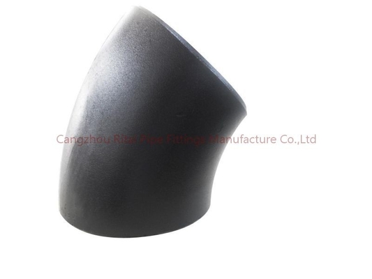 زانوهای اتصال لوله SGP XXS ASTM A234 WPB فورج بدون درز 45 درجه