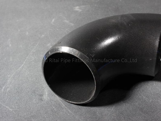 ASTM A234 WPB فولاد کربنی اتصالات لوله جوش داده شده Sch 40 Sch 80 90 درجه مشکی