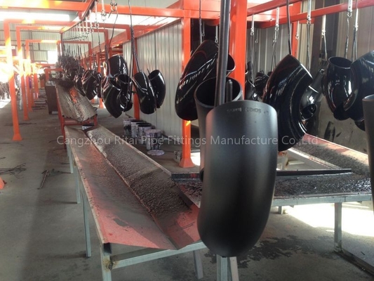 ASTM A234 WPB فولاد کربنی اتصالات لوله جوش داده شده Sch 40 Sch 80 90 درجه مشکی
