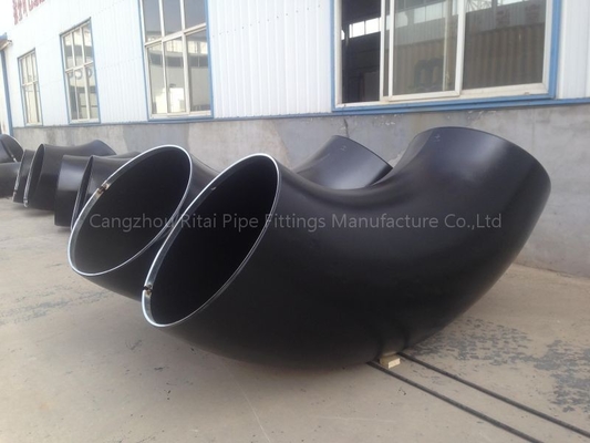 ASME B16.9 ERW لوله بزرگ زانویی فولاد کربنی 90 درجه خم شعاع بلند