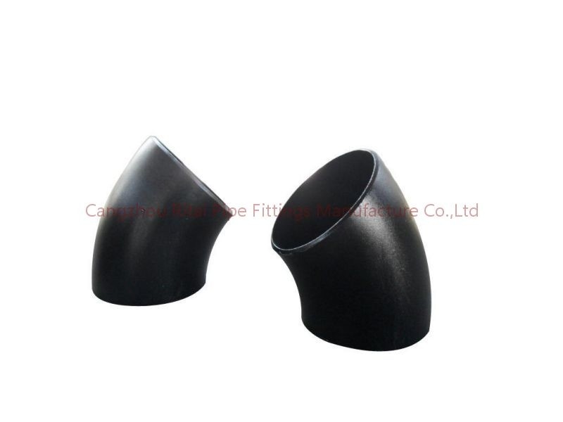 اتصالات لوله جوشی ASTM B16.9 BW A234 WPB، زانویی با شعاع کوتاه 45 درجه