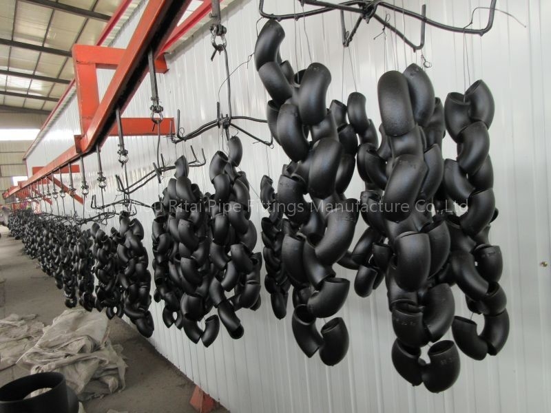 اتصالات جوش لب به لب سیاه 1/2 اینچ P245GH فولاد کربنی زانویی با شعاع بلند 45 درجه